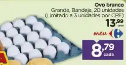 Carrefour Ovo branco grande, bandeja oferta