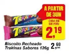 Negreiros Biscoito Recheado Trakinas Sabores oferta