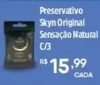 Farma Ponte Preservativo Skyn Original Sensação Natural oferta