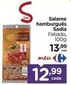 Carrefour Sadia - salame hamburgues oferta