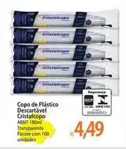 Atacadão Cristalcopo - copo de plástico descartável cristalcopo oferta