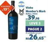 Sam's Club Member's mark - vinho oferta
