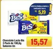 Spani Atacadista Lacta - chocolate bis 3 pack de 100,8g sabores un oferta