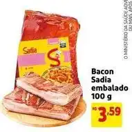 Mercado Extra Sadia - bacon embalado oferta