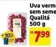 Mercado Extra Qualitá - uva vermo sem sem seme oferta
