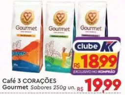 Komprao Atacadista Café 3 corações gourmet sabores oferta