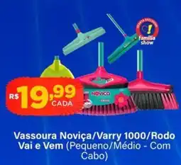 Super Show Vassoura Noviça/Varry 1000/Rodo Vai e Vem (Pequeno/Médio - Com Cabo) oferta