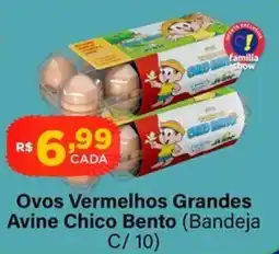 Super Show ovos vermelhos grandes avine chico bento oferta