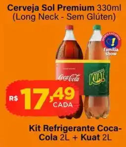 Super Show Kit Refrigerante Coca-Cola 2L + Kuat 2L oferta