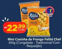 Super Show Mini coxinha de frango felitá chef oferta