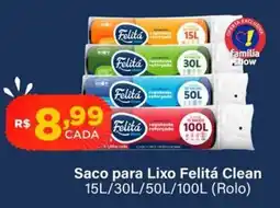 Super Show Saco para Lixo Felita Clean oferta