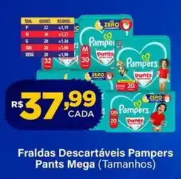 Super Show Fraldas Descartáveis Pampers Pants Mega oferta