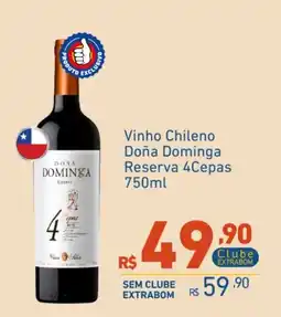 Extrabom Supermercados Vinho chileno doña dominga reserva 4cepas oferta