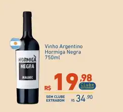 Extrabom Supermercados Vinho argentino hormiga negra oferta