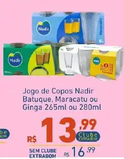 Extrabom Supermercados Jogo de Copos Nadir Batuque, Maracatu ou Ginga oferta