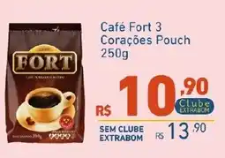 Extrabom Supermercados Café Fort 3 Corações Pouch oferta