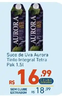 Extrabom Supermercados Suco de Uva Aurora Tinto Integral Tetra oferta