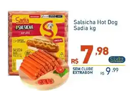 Extrabom Supermercados Salsicha hot dog sadia kg oferta