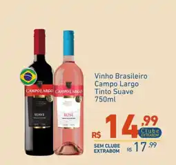 Extrabom Supermercados Vinho Brasileiro Campo Largo Tinto Suave oferta