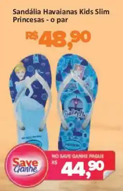 Supermercados Savegnago Sandália Havaianas Kids Slim Princesas - o par oferta