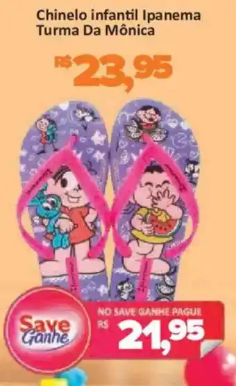 Chinelo infantil ipanema turma da mônica