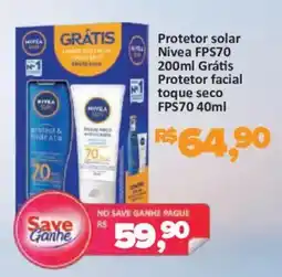 Supermercados Savegnago Protetor solar Nivea Fps70 oferta