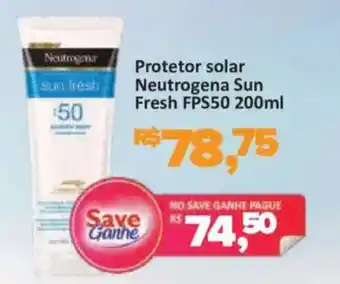 Supermercados Savegnago Protetor solar Neutrogena Sun Fresh FPS50 oferta