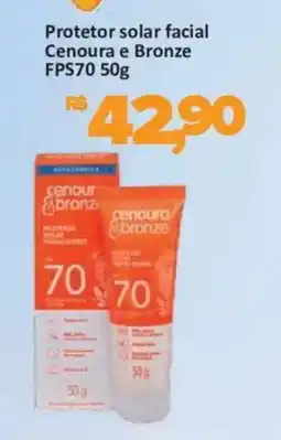 Supermercados Savegnago Protetor solar facial cenoura e bronze oferta