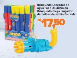 Supermercados Savegnago Brinquedo lançador de água for kids ou brinquedo mega lançador de bolhas de sabão for kids oferta