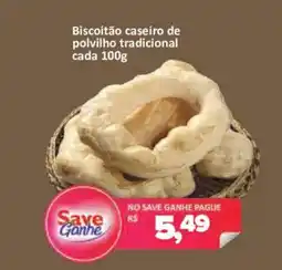 Supermercados Savegnago Biscoitão caseiro de polvilho tradicional oferta