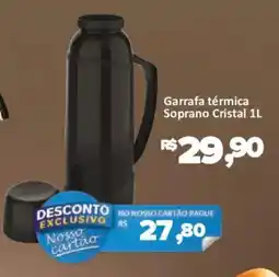 Supermercados Savegnago Garrafa térmica Soprano Cristal oferta