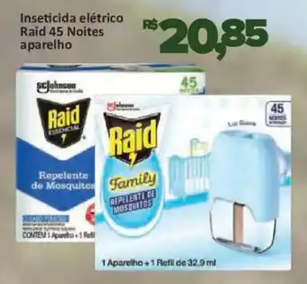 Inseticida elétrico raid 45 noites aparelho