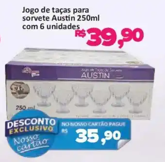 Supermercados Savegnago Jogo de taças para sorvete austin oferta