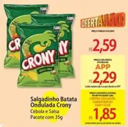 Atacadão Salgadinho Batata Ondulada Crony Cebola e Salsa oferta