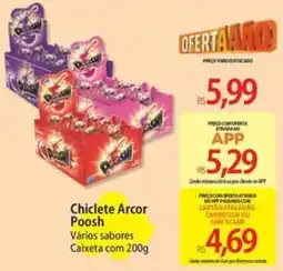 Atacadão Chiclete Arcor Poosh oferta