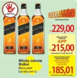 Atacadão Whisky Johnnie Walker Black Label oferta