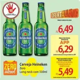 Atacadão Cerveja Heineken Zero Long neck oferta