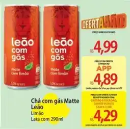 Atacadão Chá com gás Matte Leão Limão oferta