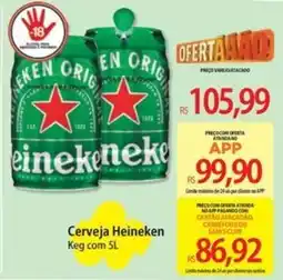 Atacadão Cerveja Heineken Keg com 5L oferta