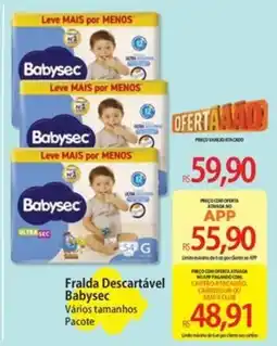 Atacadão Fralda descartável babysec oferta