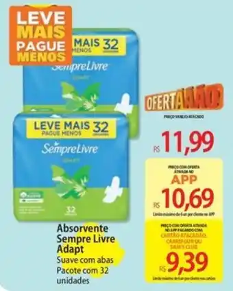 Atacadão Absorvente Sempre Livre Adapt oferta