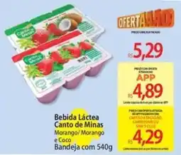 Atacadão Bebida Láctea Canto de Minas Morango/ Morango e Coco oferta