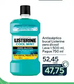 Coop Antisséptico bucal Listerine zero álcool oferta