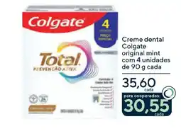 Coop Creme dental Colgate original mint com oferta