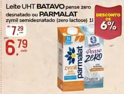 Cometa Supermercados Leite UHT Batavo pense zero desnatado ou Parmalat zymil semidesnatado zero lactose oferta