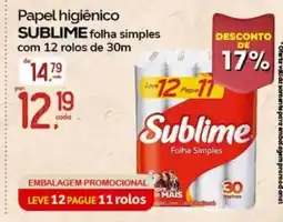 Cometa Supermercados Papel higiênico sublime folha simples oferta