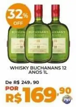 Pinheiro Supermercado Whisky buchanans 12 anos 1l oferta