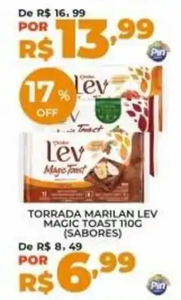 Pinheiro Supermercado Torradamarilan lev magic toast 110g (sabores) oferta