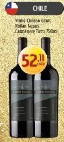 Supermercados Guanabara Vinho chileno court oferta