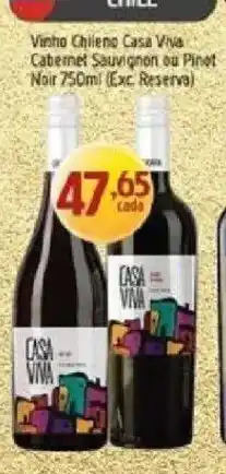 Supermercados Guanabara Vinho chileno casa viva oferta